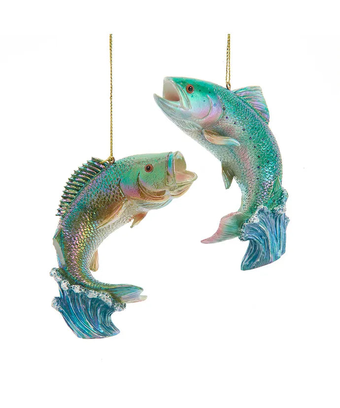 Bass or Trout Electroplated Ornament