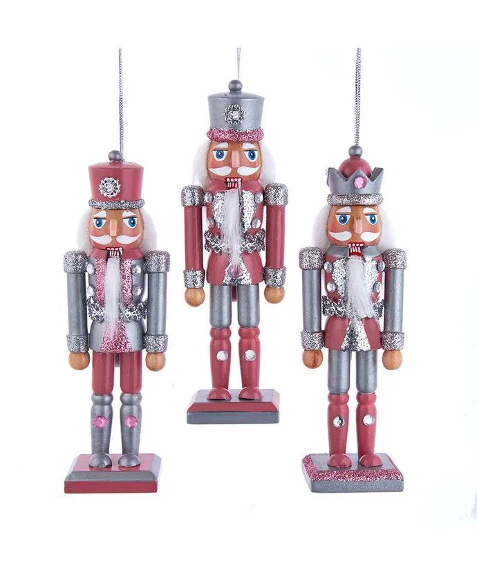 Pink And Silver Nutcracker Ornament