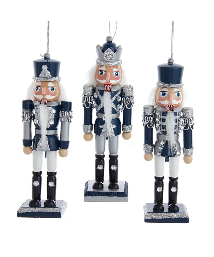Enchanted Evening Blue Nutcracker Ornament