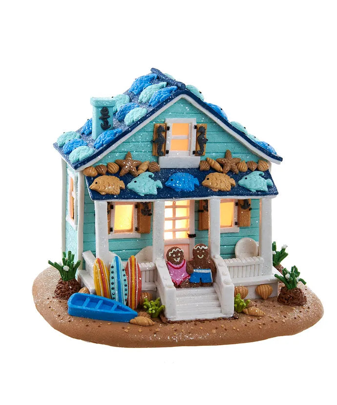 Lit Gingerbread Beach House