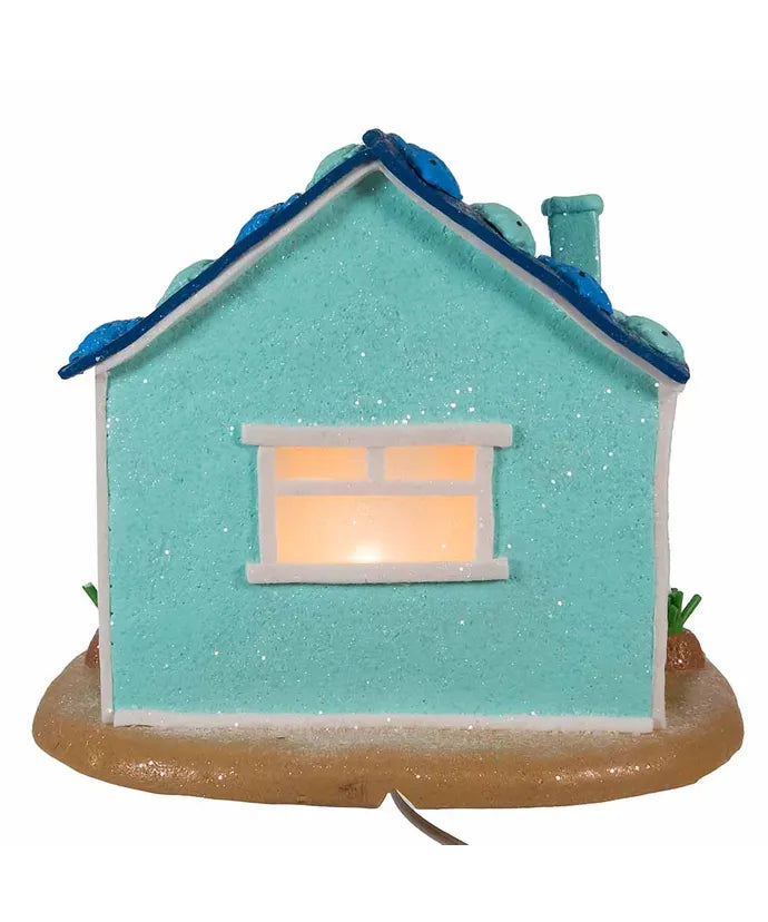 Lit Gingerbread Beach House