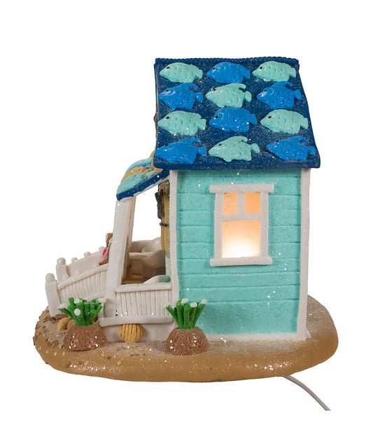 Lit Gingerbread Beach House