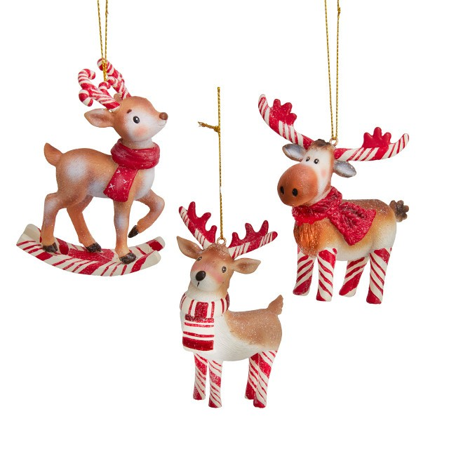 Candy Cane Deer or Moose Ornament