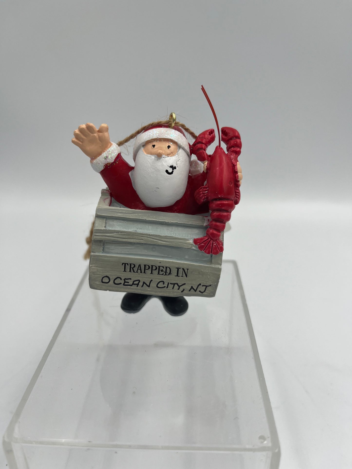 Trapped in Santa Ornament