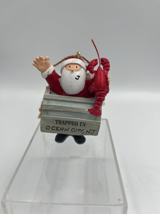 Trapped in Santa Ornament