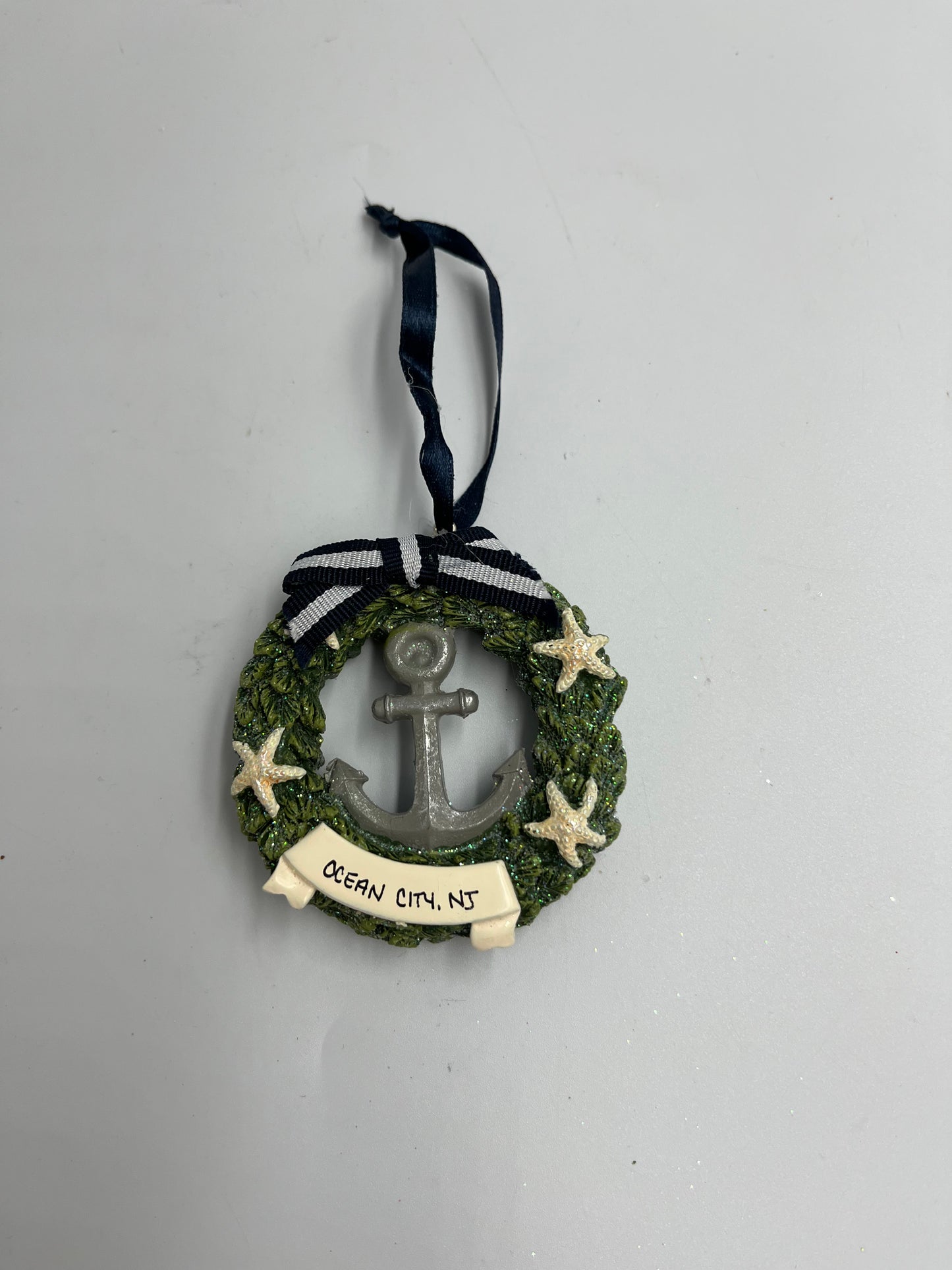Anchor in Wreath Ornament