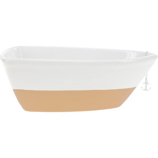 Boat Serving Dish With Oar