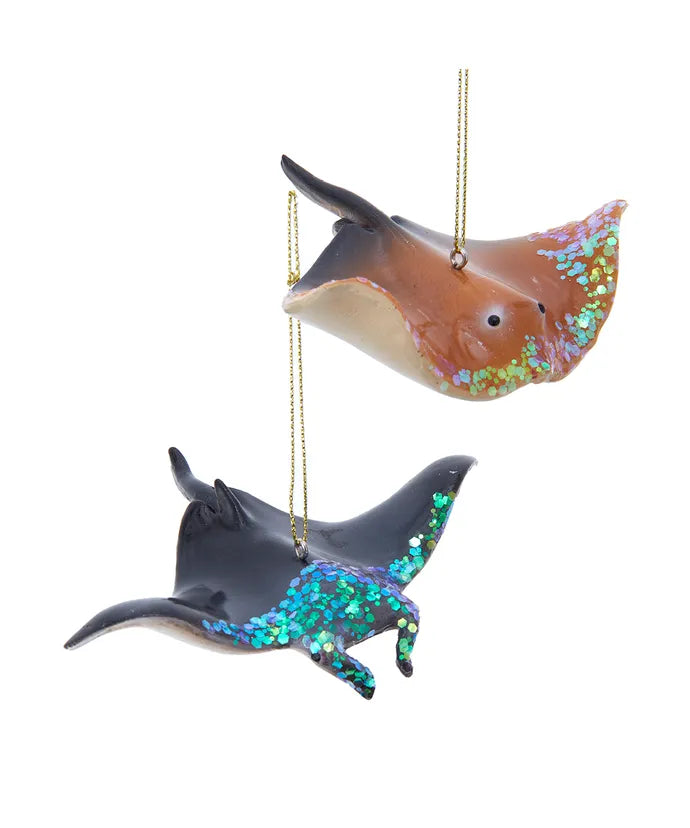 Stingray With Glitter Ornament