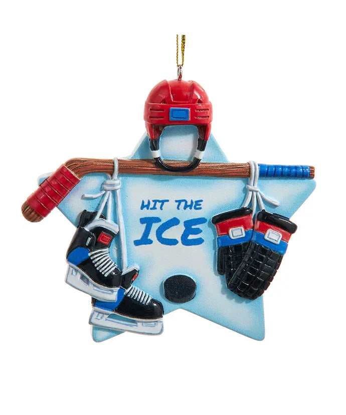 Hit The Ice Hockey Ornament