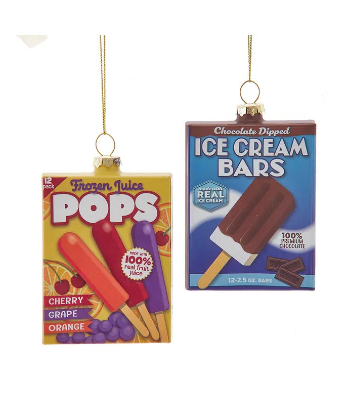 Ice Cream Box Glass Ornament