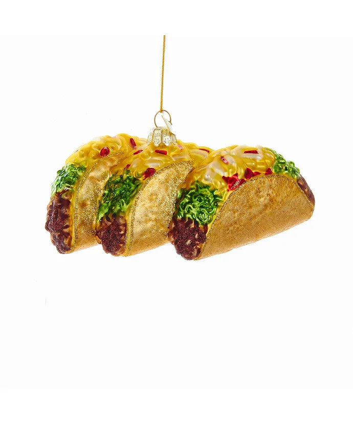 Tacos Glass Ornament