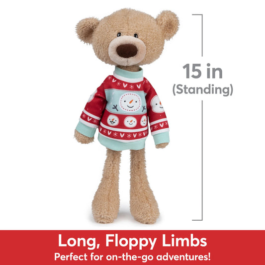 Sleigh Toothpick Bear Wearing Sweater