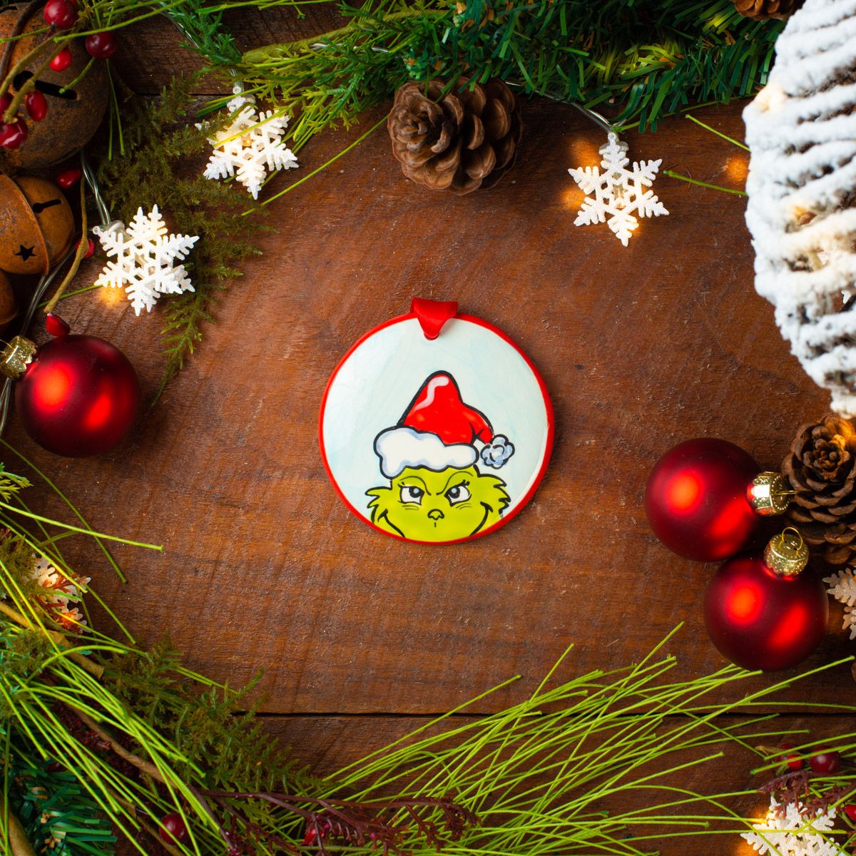 Sneaky Grinch Ornament