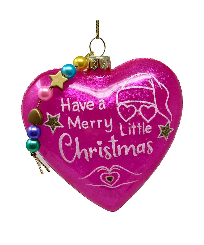 Pink Heart Hanging Beads Ornament