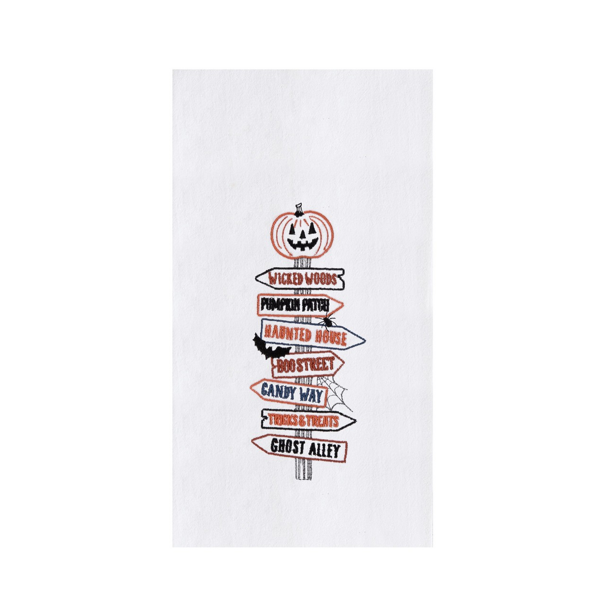 Pumpkin Direction Sign Towel