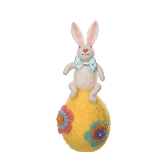 Balancing Bunny Figurine