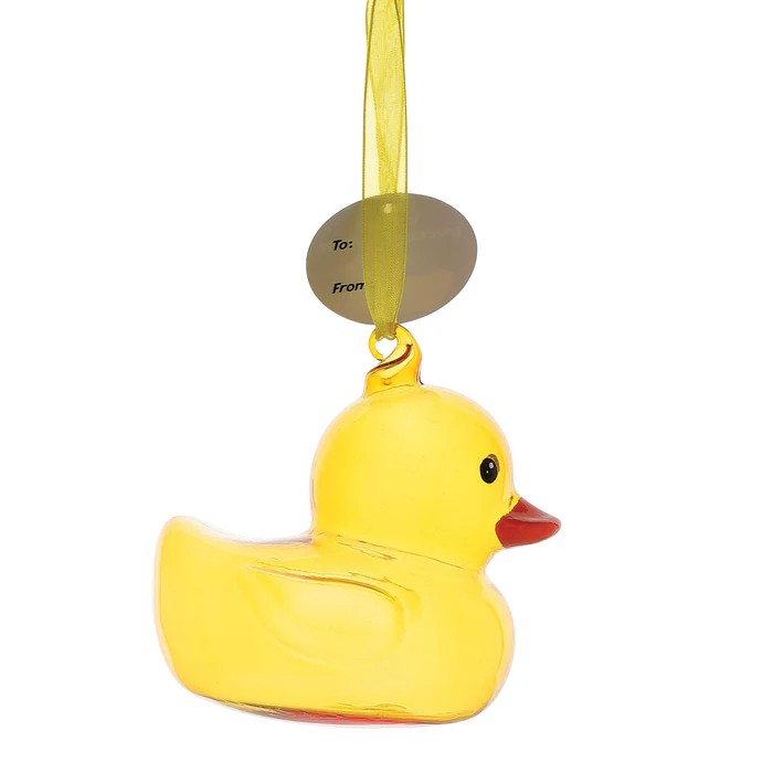 Ducky Glass Facets Ornament