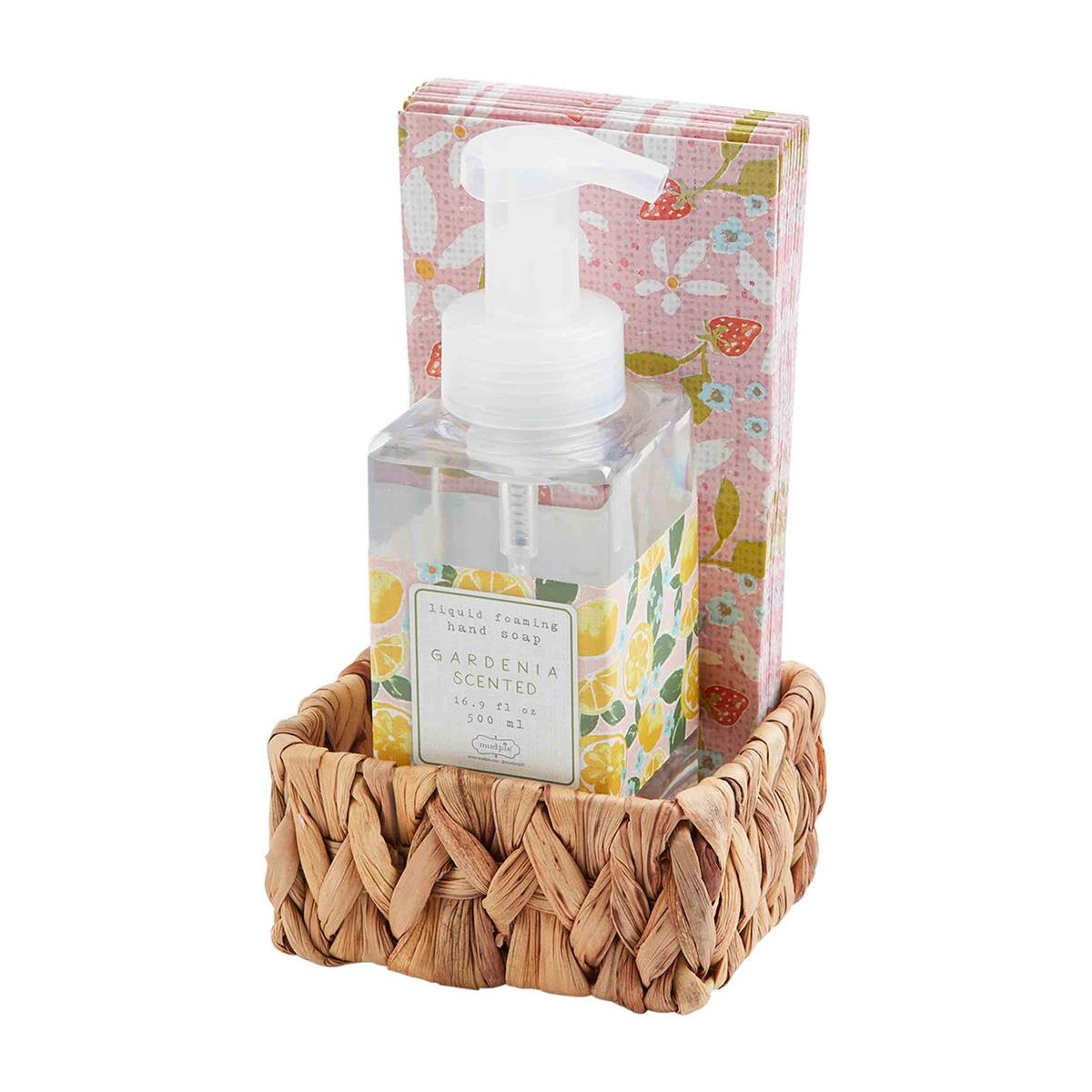 Floral and Napkin Soap Set