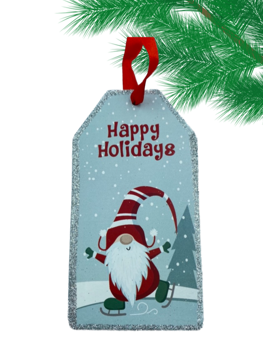 Happy Holidays Gnome Ornament