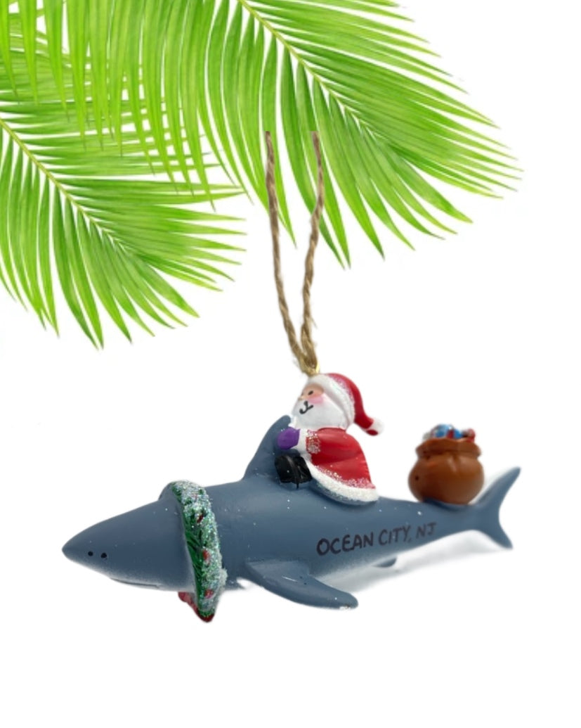 Santa & Shark Ornament