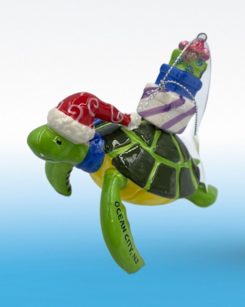 Sea Turtle W/ Presents Ornament