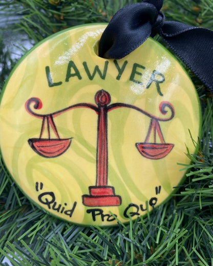 Lawyer Quid Pro Quo Ornament