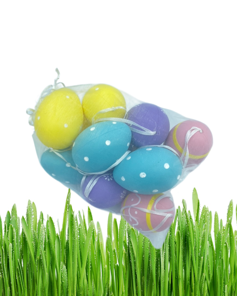 Plastic Eggs/Bag 12pcs