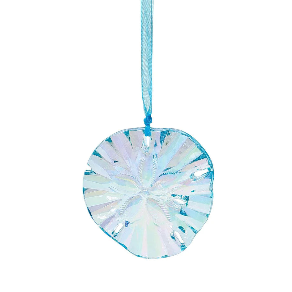 Blue Sand Dollar Facets ornament