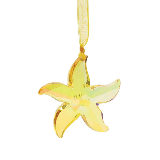 Yellow Starfish Facets ornament