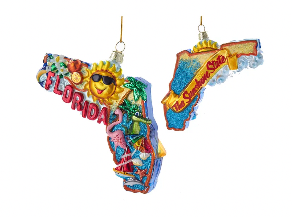 Florida Cityscape Glass ornament