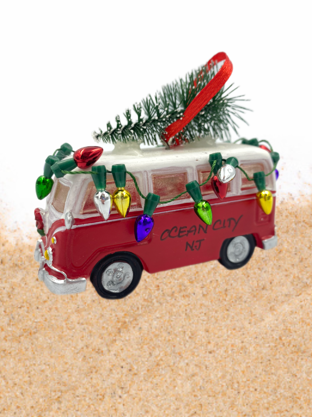 Lit Old Style Van w/ Tree Ornament
