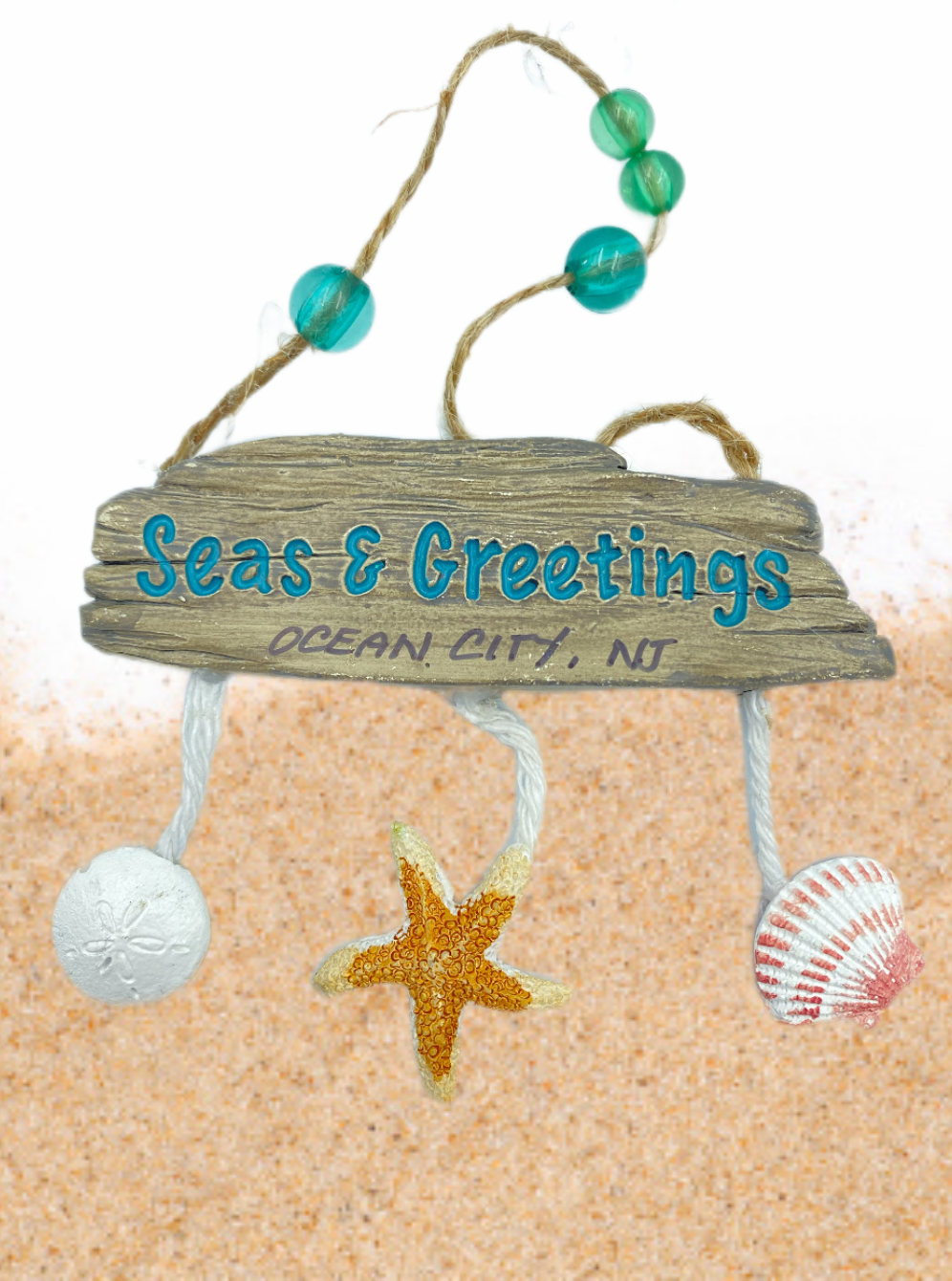 Seas & Greetings Driftwood Ornament