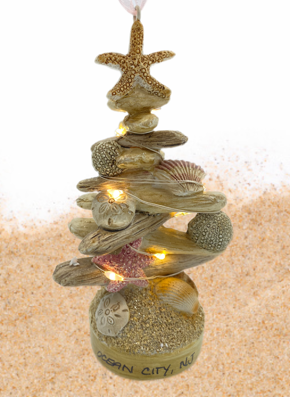 Driftwood Tree W/ Shells Ornament