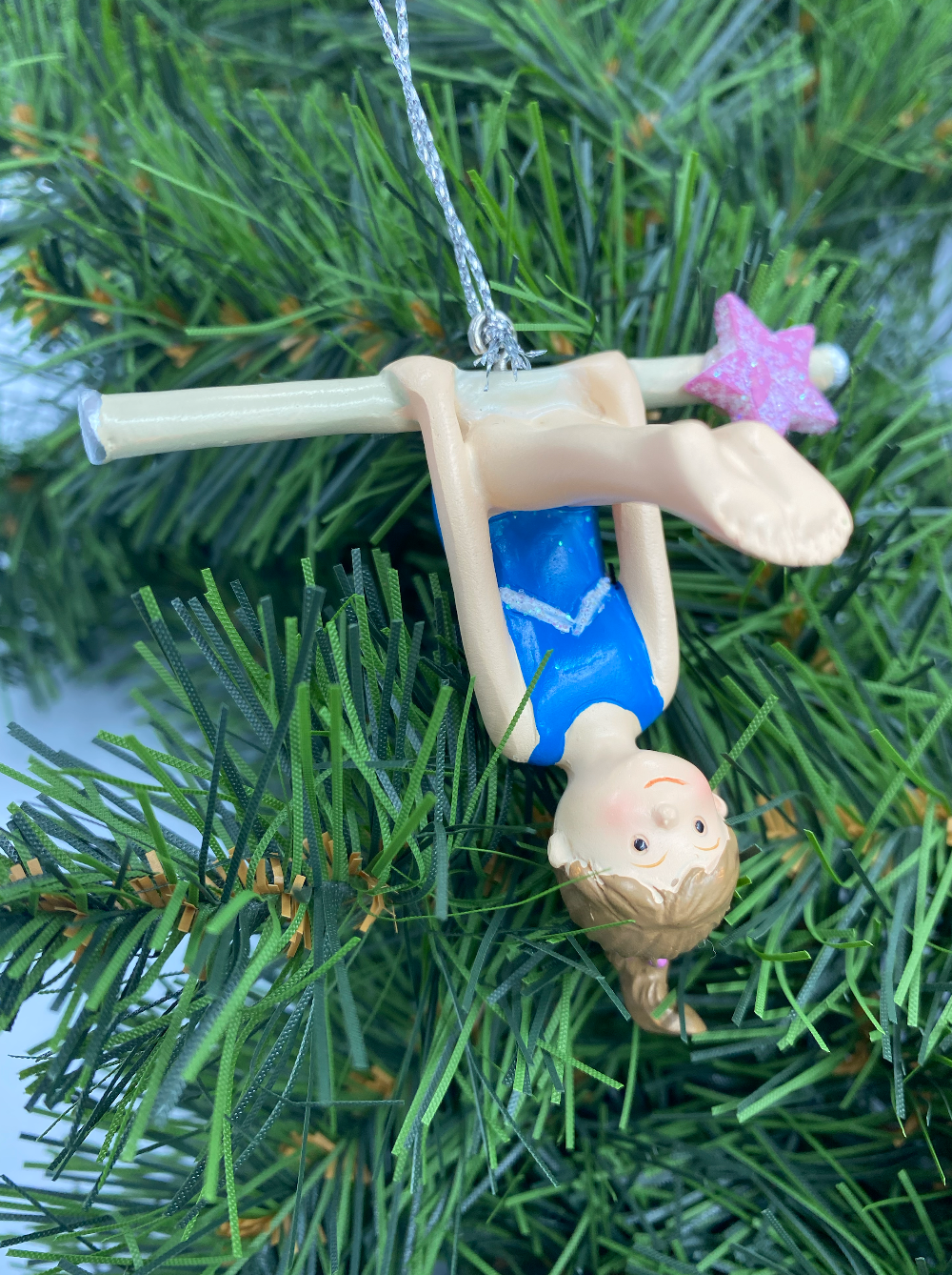 Blue Leotard Gymnast ornament