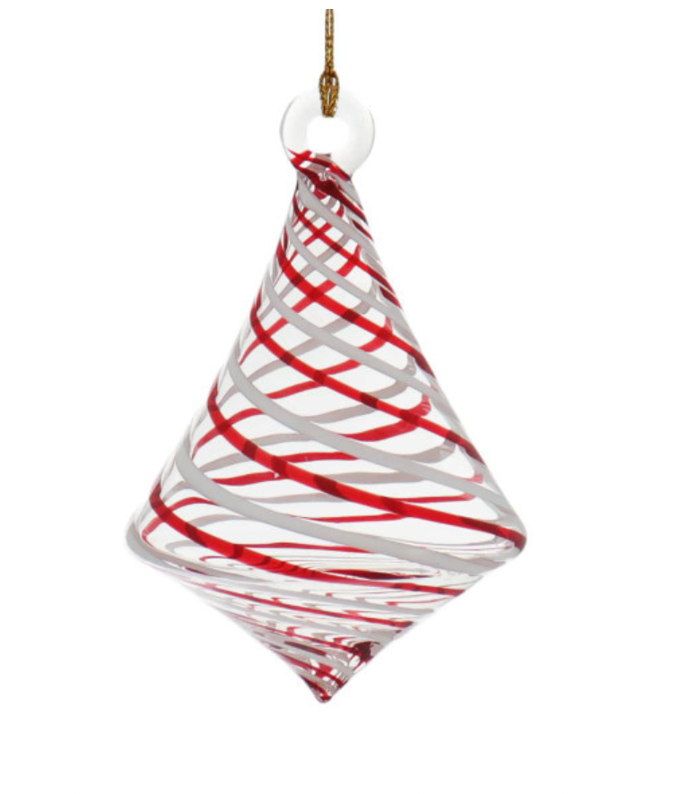 Sm Stretched Diam Egy Gls Ornament