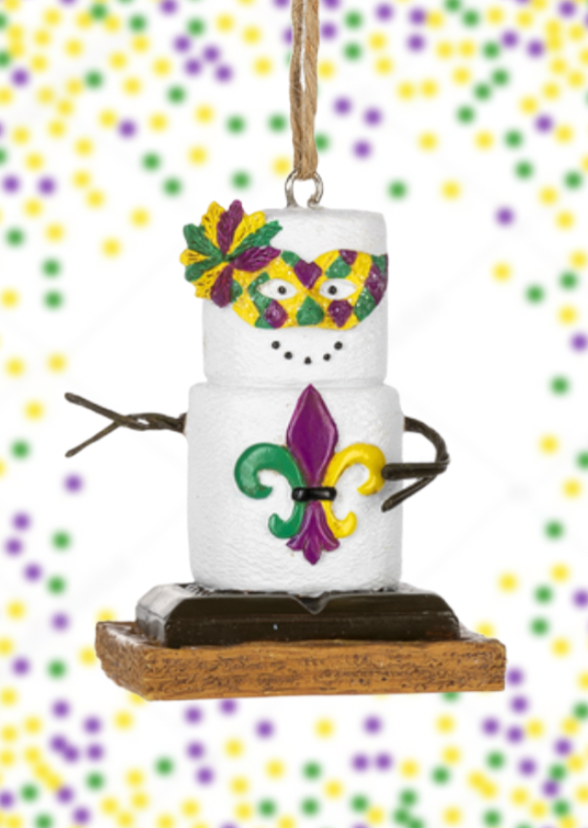 S’mores Masked Mardi Gras ornament