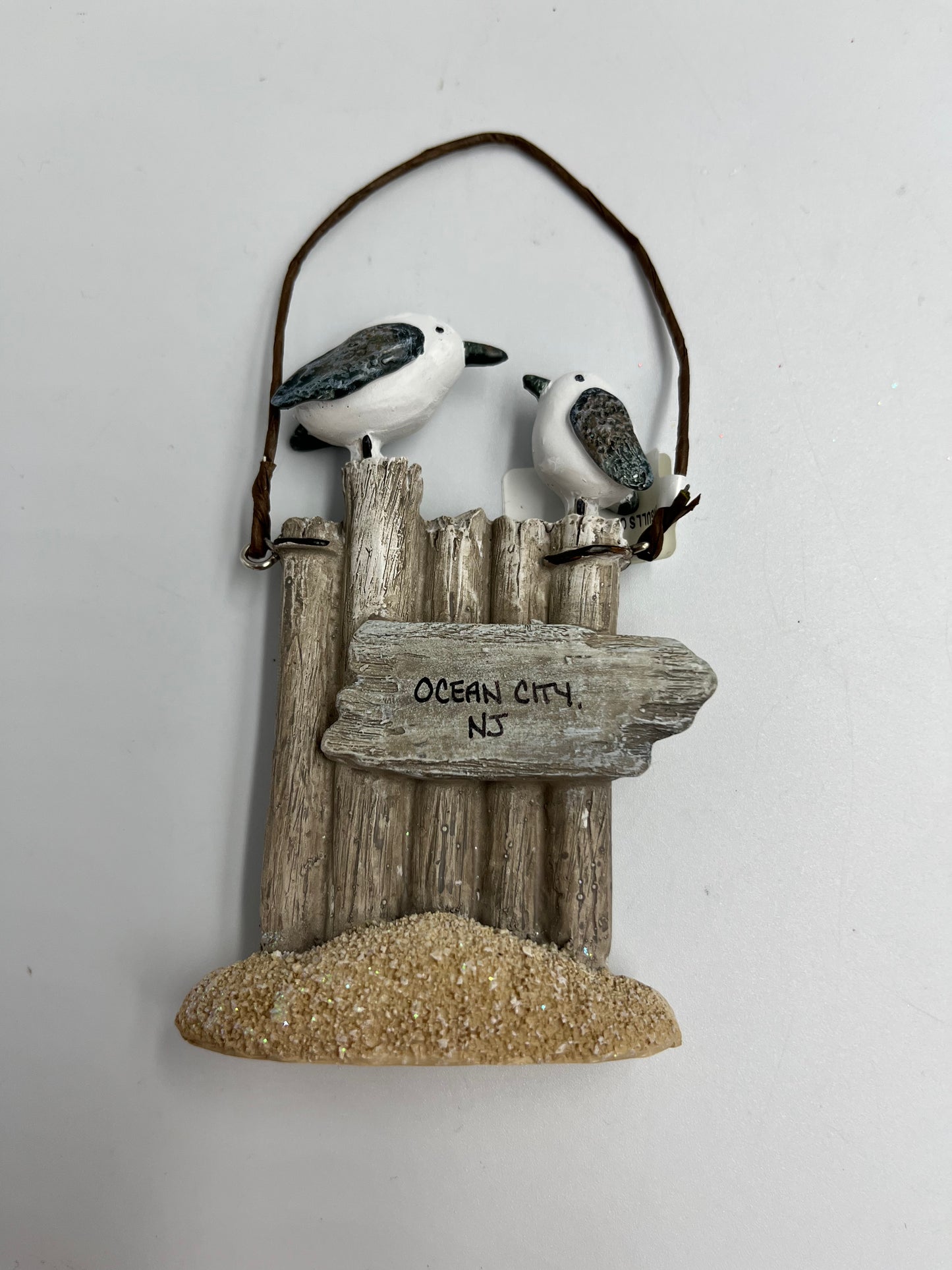 Seagulls on Driftwood Ornament