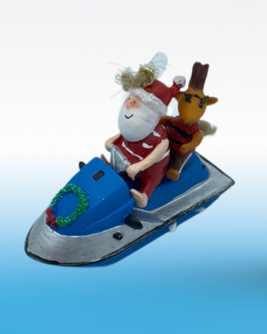 Santa/Reindeer Jet Ski Ornament