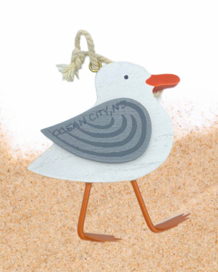 Seagull Wooden Ornament