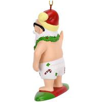 Surfing Santa Ornament
