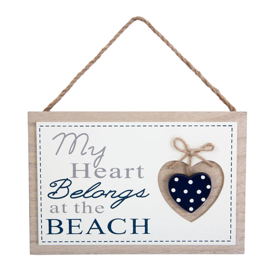 Heart Belongs Beach Sign