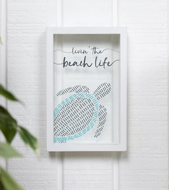 Beach Life Glass Plaque