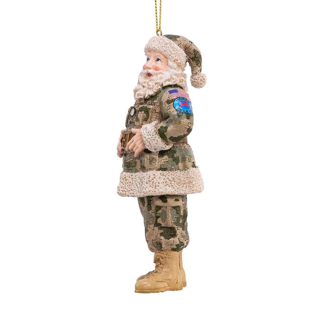 Camouflage Santa Ornament
