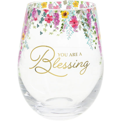 You Are a Blessing Wine Glass