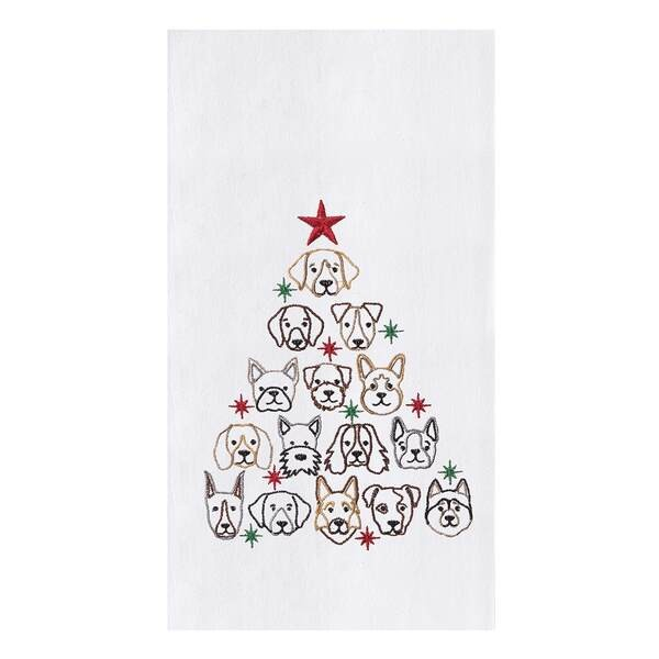 Dog Face Christmas Towel