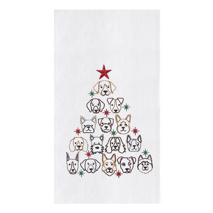 Dog Face Christmas Towel