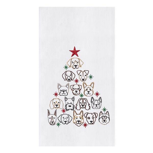 Dog Face Christmas Towel