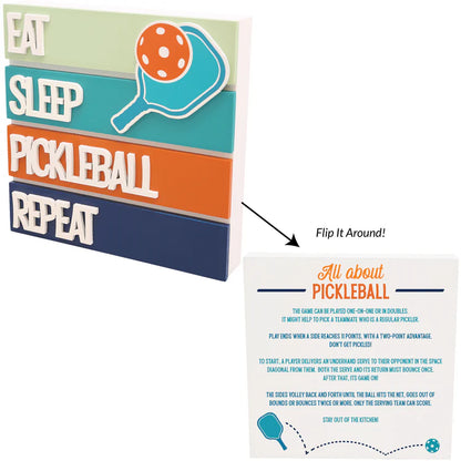 Eat Sleep Pickleball Plaque