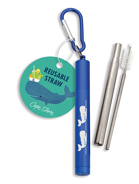 Whale Reusable Straw/Case
