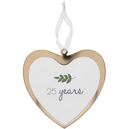 25 Years Glass Ornament